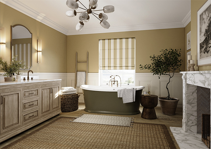 The British Stripe Co. Edward, Derwent No.1 - Twist&Fit Roman Blind - Image 7